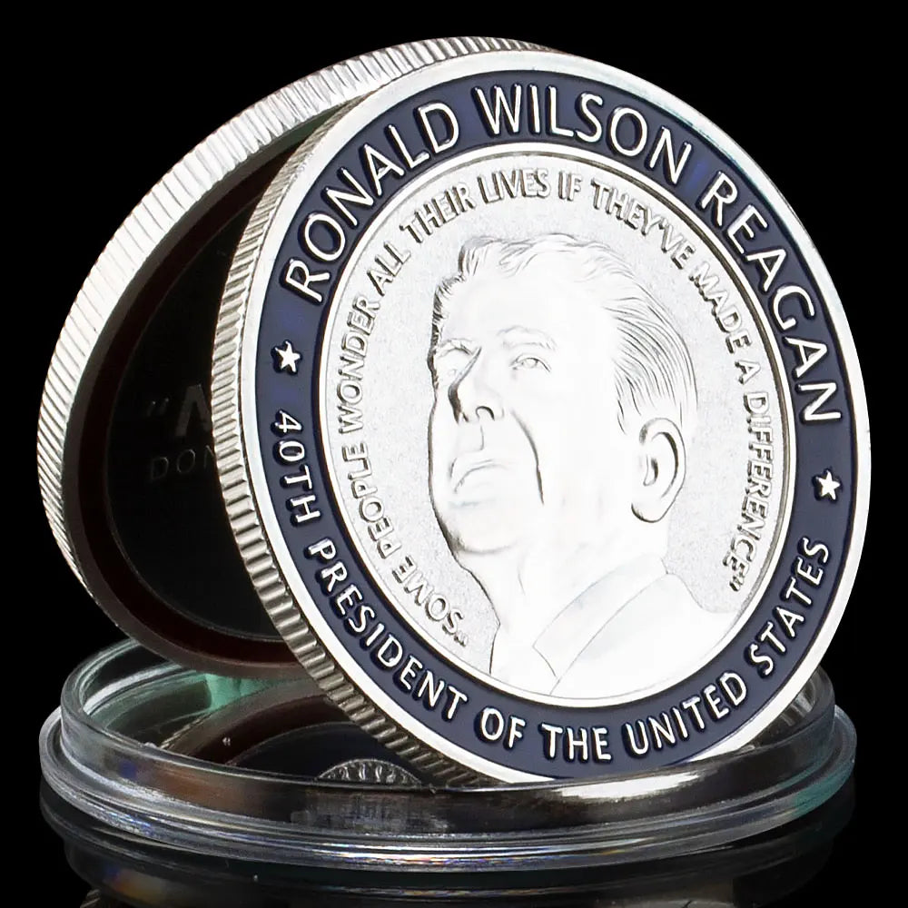 33rd and 44th President of United States Ronald Wilson Reagan (1911-2004) Souvenir Golden Plated Commemorative Coin 1341-Chinese Style Finds™