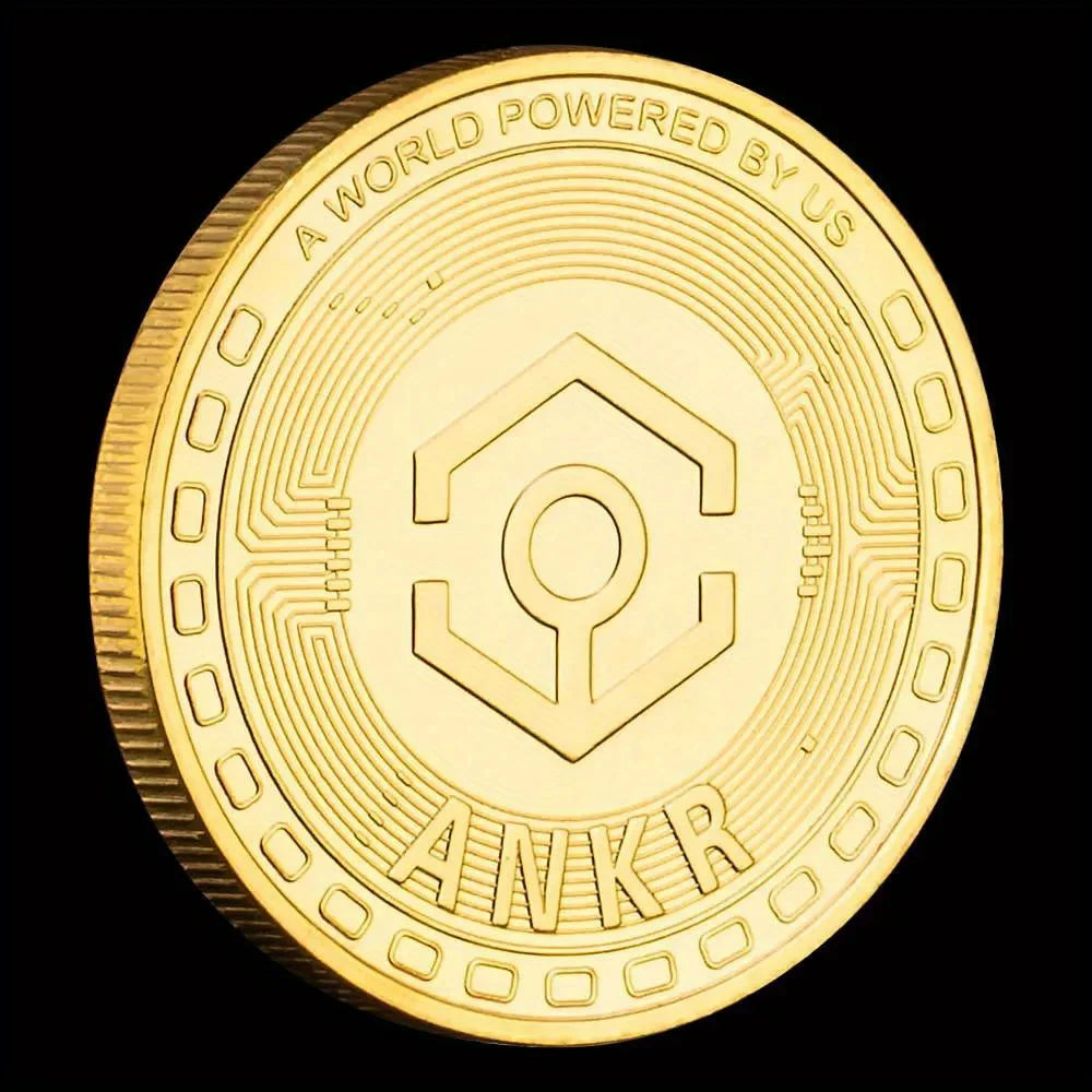 ANKR Crypto Coins 1 pcs Golden Plated Physical Cryptocurrency Coin Home Decorations Souvenirs and Gift Ideas 1391-Chinese Style Finds™