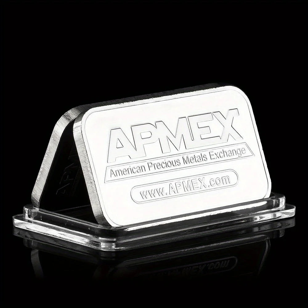 APMEX Silvery Bar Bullion Silvery-plated Replica Collectible Crafts Souvenir Gift Ideas 1650-Chinese Style Finds™