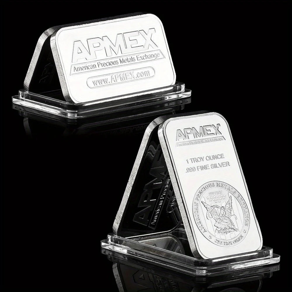 APMEX Silvery Bar Bullion Silvery-plated Replica Collectible Crafts Souvenir Gift Ideas 1650-Chinese Style Finds™