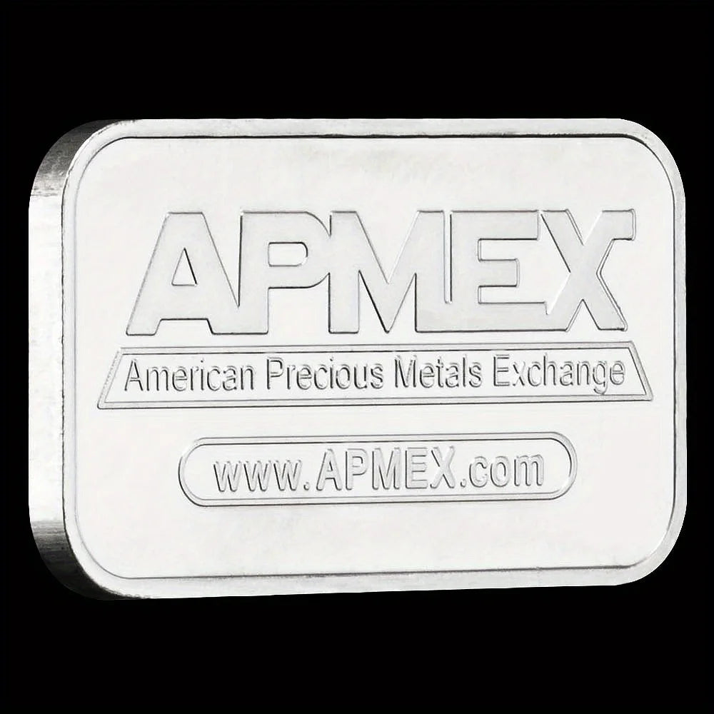 APMEX Silvery Bar Bullion Silvery-plated Replica Collectible Crafts Souvenir Gift Ideas 1650-Chinese Style Finds™