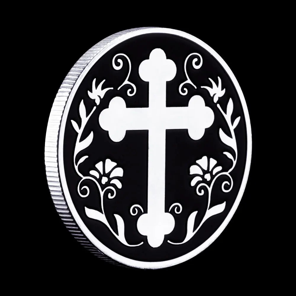 All Things Are Possible Cross Coin Servant of God's Gift Ideas of Christ Steward of silvery Plated Christian Collection Art Coin 1114-Chinese Style Finds™