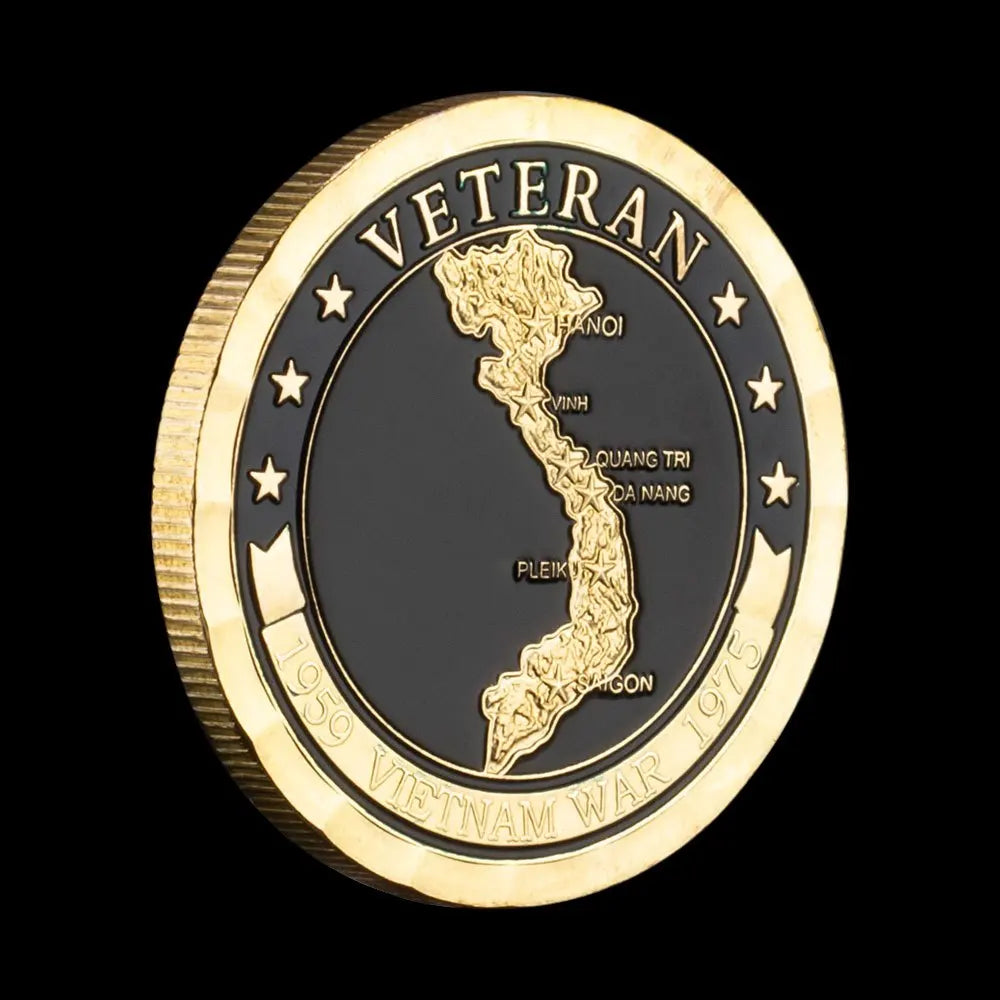 America Screaming Eagles Marine Corps Golden Plated Challenge Coin USA Vietnam War Veteran Collectible Gift Commemorative Coin 1671-Chinese Style Finds™