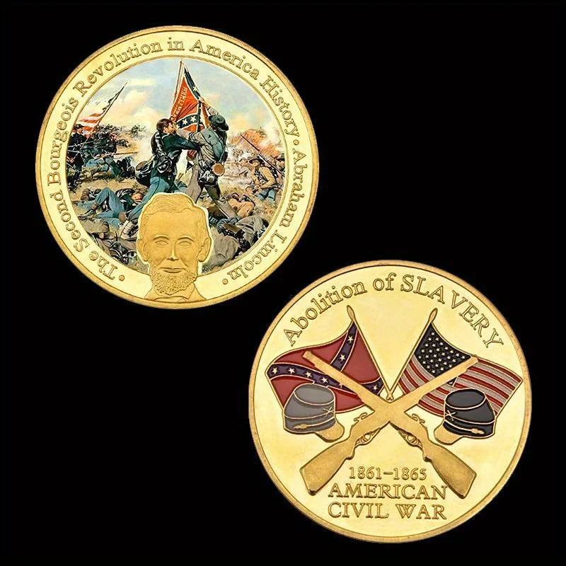 American Civil War Souvenir Gift War Between The States Collectible Golden Plated Commemorative Coin Challenge Coin 1344-Chinese Style Finds™