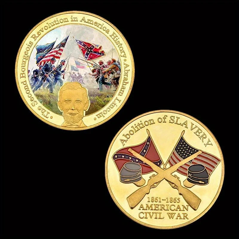 American Civil War Souvenir Gift War Between The States Collectible Golden Plated Commemorative Coin Challenge Coin 1344-Chinese Style Finds™