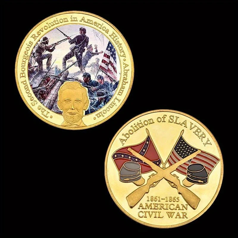 American Civil War Souvenir Gift War Between The States Collectible Golden Plated Commemorative Coin Challenge Coin 1344-Chinese Style Finds™