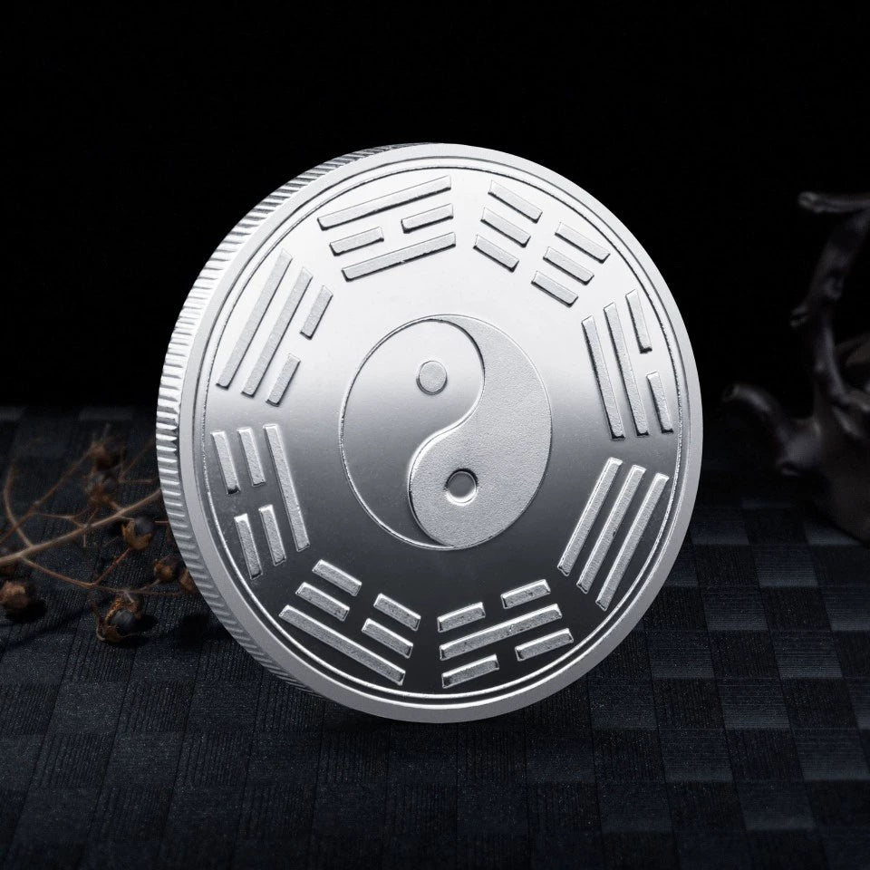 Ancient China Feng Shui Coins Four Great Mythical Creatures Blue Dragon Phoenix White Tiger Black Turtle Gossip Bagua Coins 1724-Chinese Style Finds™