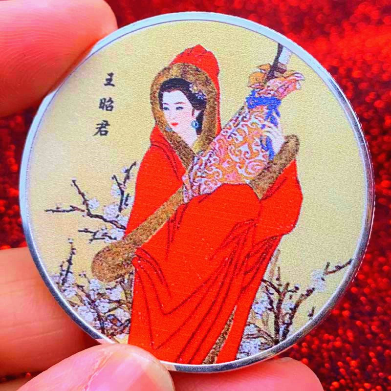 Ancient Chinese Four Beauties Coins 四大美女 Xi Shi Wang Zhaojun Diaochan Yang Guifei Coin 1800-Chinese Style Finds™