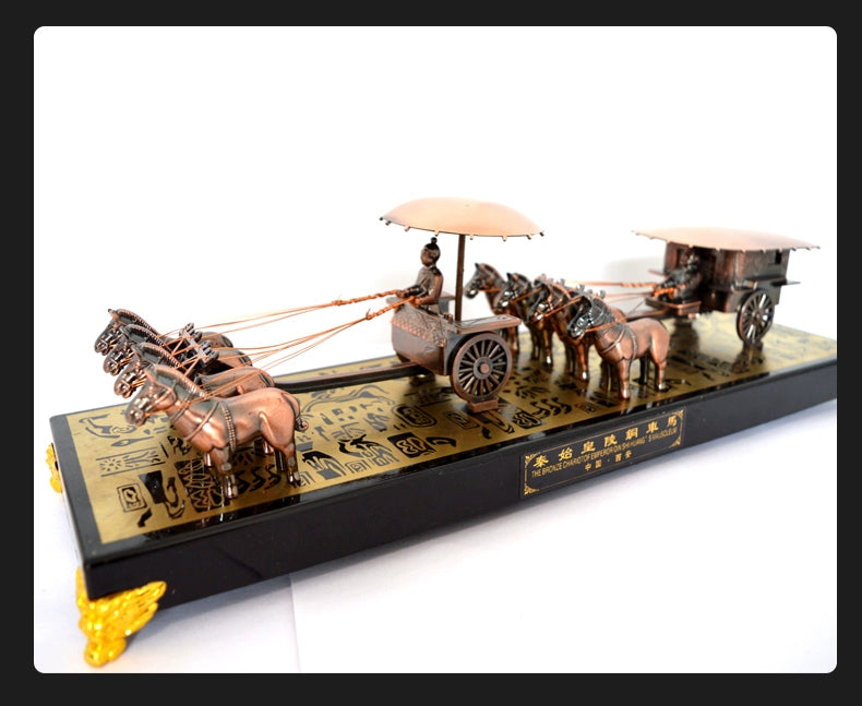 Ancient Chinese Qin Copper Bronze Chariot And Horses Model 1 Of Emperor Qin Shi Huang Gifts Shanxi Xi'an Bing Ma Yong Home Collection-Chinese Style Finds™