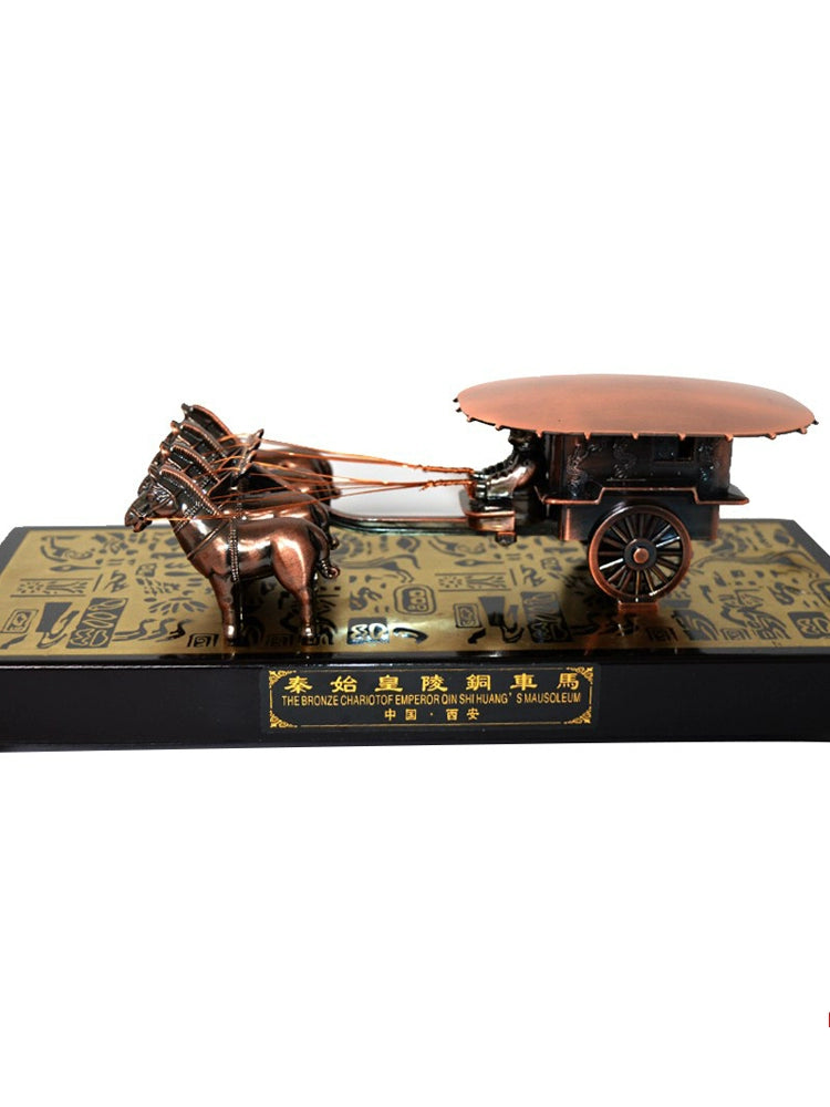 Ancient Chinese Qin Copper Bronze Chariot And Horses Model 1 Of Emperor Qin Shi Huang Gifts Shanxi Xi'an Bing Ma Yong Home Collection-Chinese Style Finds™