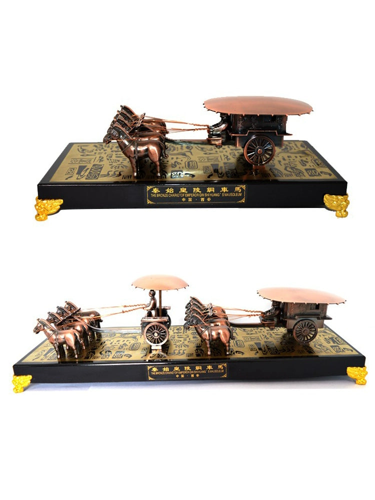 Ancient Chinese Qin Copper Bronze Chariot And Horses Model 1 Of Emperor Qin Shi Huang Gifts Shanxi Xi'an Bing Ma Yong Home Collection-Chinese Style Finds™