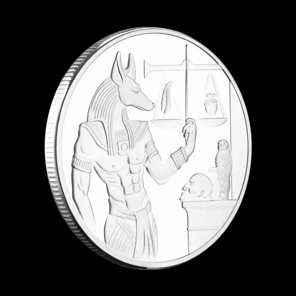 Anubis The God of Death In Ancient Egypt Souvenir Gold Plated Coin Pyramid Dieb Pattern Collectible Commemorative Coin 1168-Chinese Style Finds™