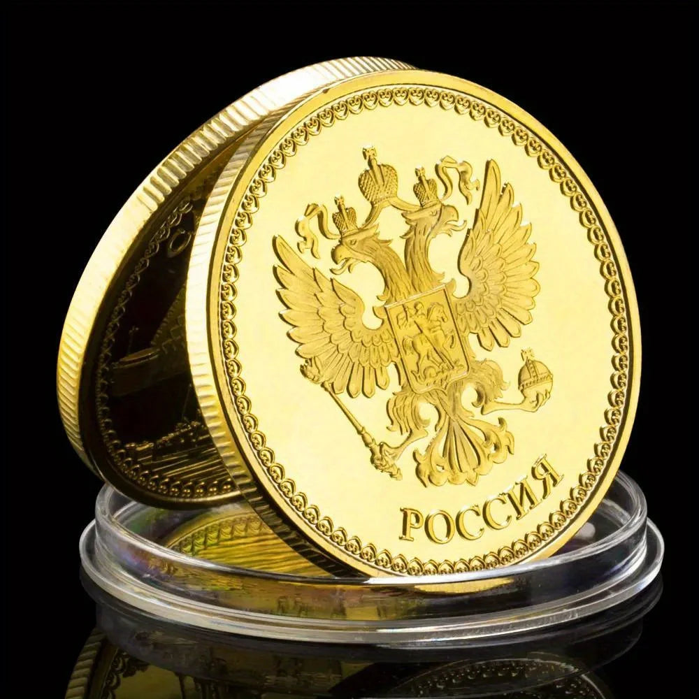 Aphrora Cruiser Souvenir Coin Golden Plated Collection Gift St.Petersburg Naval Base Commemorative Coin 1353-Chinese Style Finds™