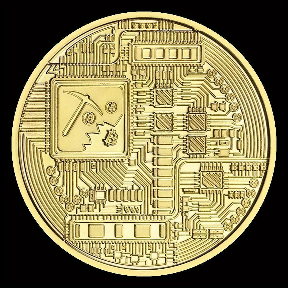 Bit Coin Cryptocurrency Coin Golden Plated Crypto Coin Souvenirs and Gift Ideas Commemorative Coin 1283-Chinese Style Finds™