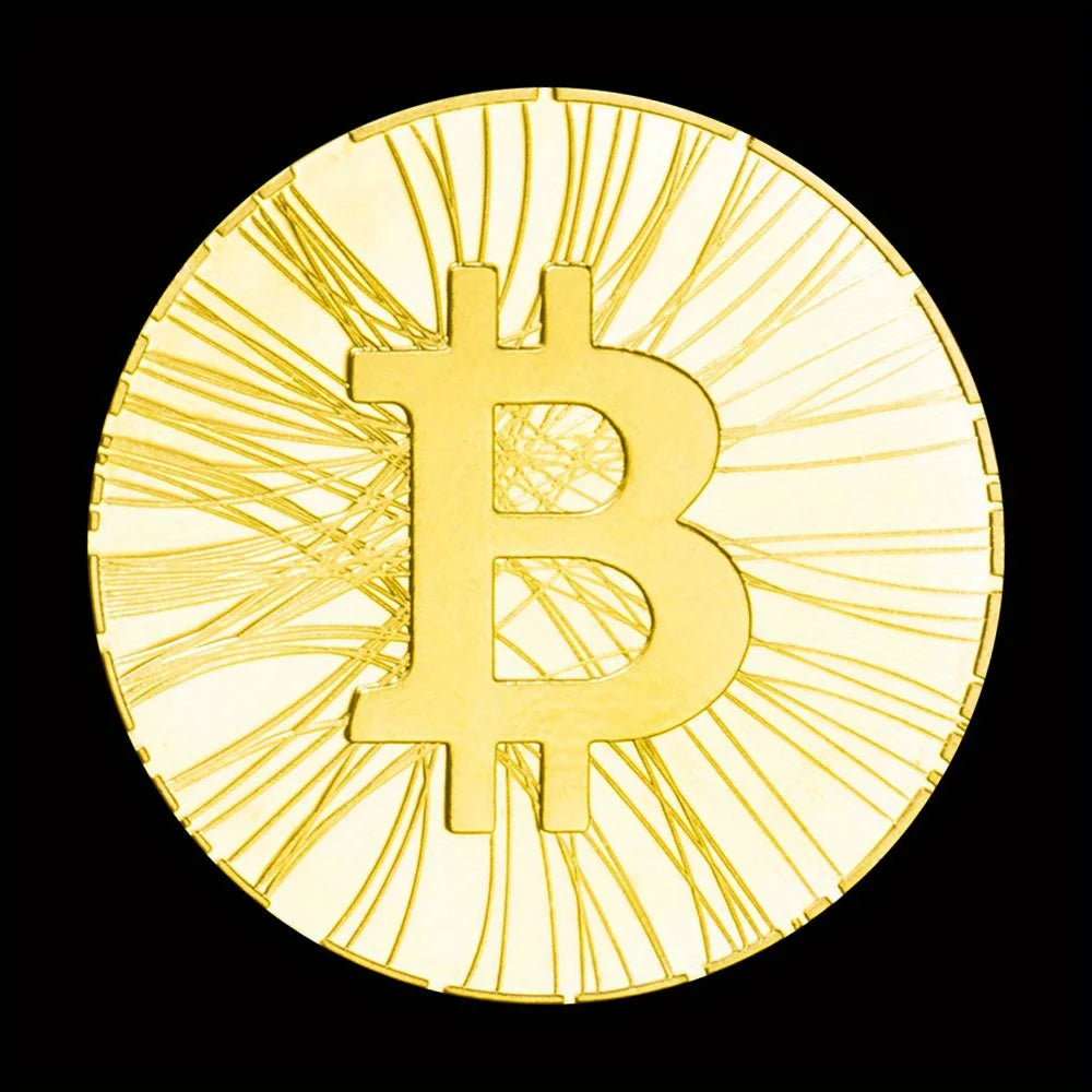 Bitcoin Collectible Golden Plated Copy Souvenir Coin Cryptocurrency Coin Thank You Casascius Collection Commemorative Coin 1156-Chinese Style Finds™