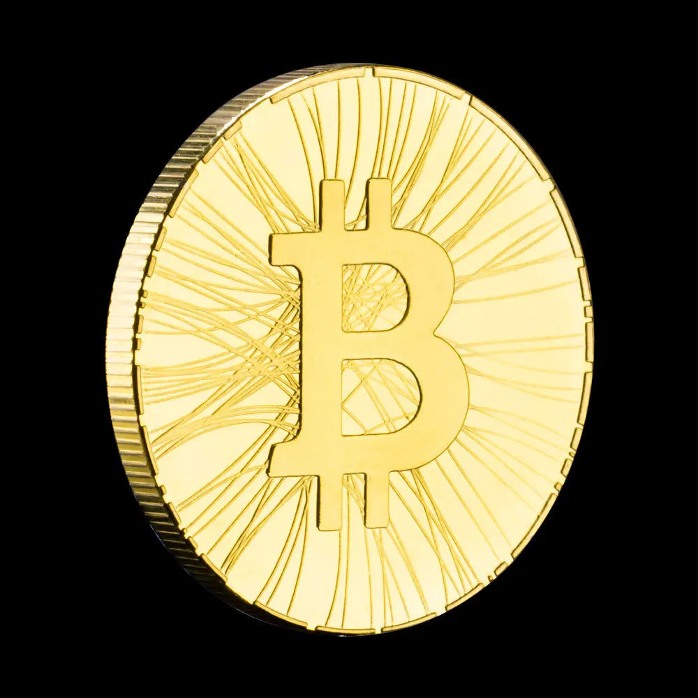 Bitcoin Collectible Golden Plated Copy Souvenir Coin Cryptocurrency Coin Thank You Casascius Collection Commemorative Coin 1156-Chinese Style Finds™