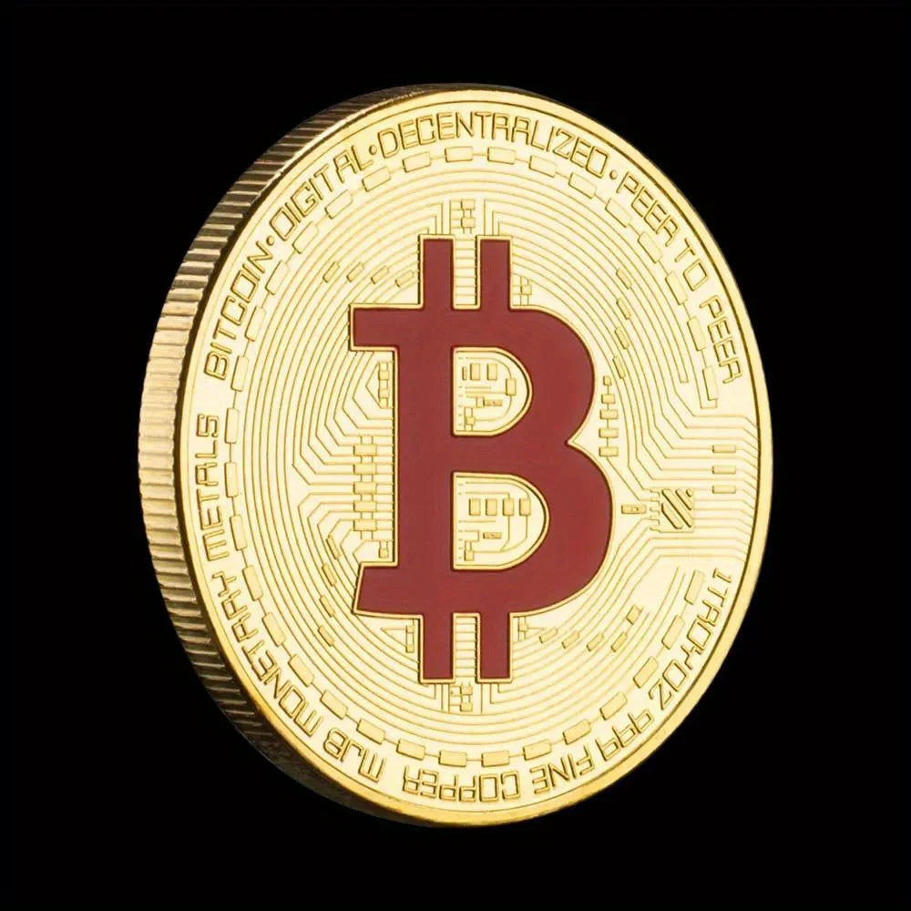 Bitcoin Creative Souvenir Golden Plated Commemorative Coin Cryptocurrency Coin Physical Bitcoin Coin 1536-Chinese Style Finds™