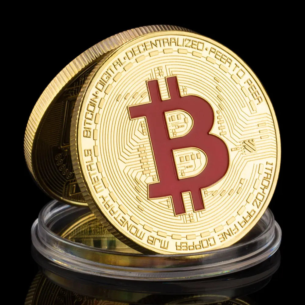 Bitcoin Creative Souvenir Golden Plated Commemorative Coin Cryptocurrency Coin Physical Bitcoin Coin 1536-Chinese Style Finds™