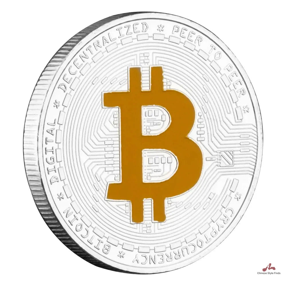 Bitcoin Crypto Coin Collectible Non-currency Souvenirs and Gift Ideas Physical Cryptocurrency Coina Commemorative Coin BTC 1180-Chinese Style Finds™