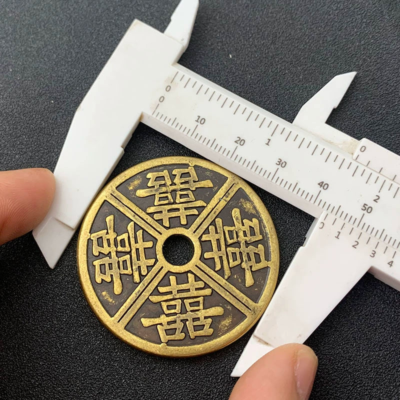 China Ancient Coin Chinese Culture Fengshui Coin 四囍钱 1858-Chinese Style Finds™