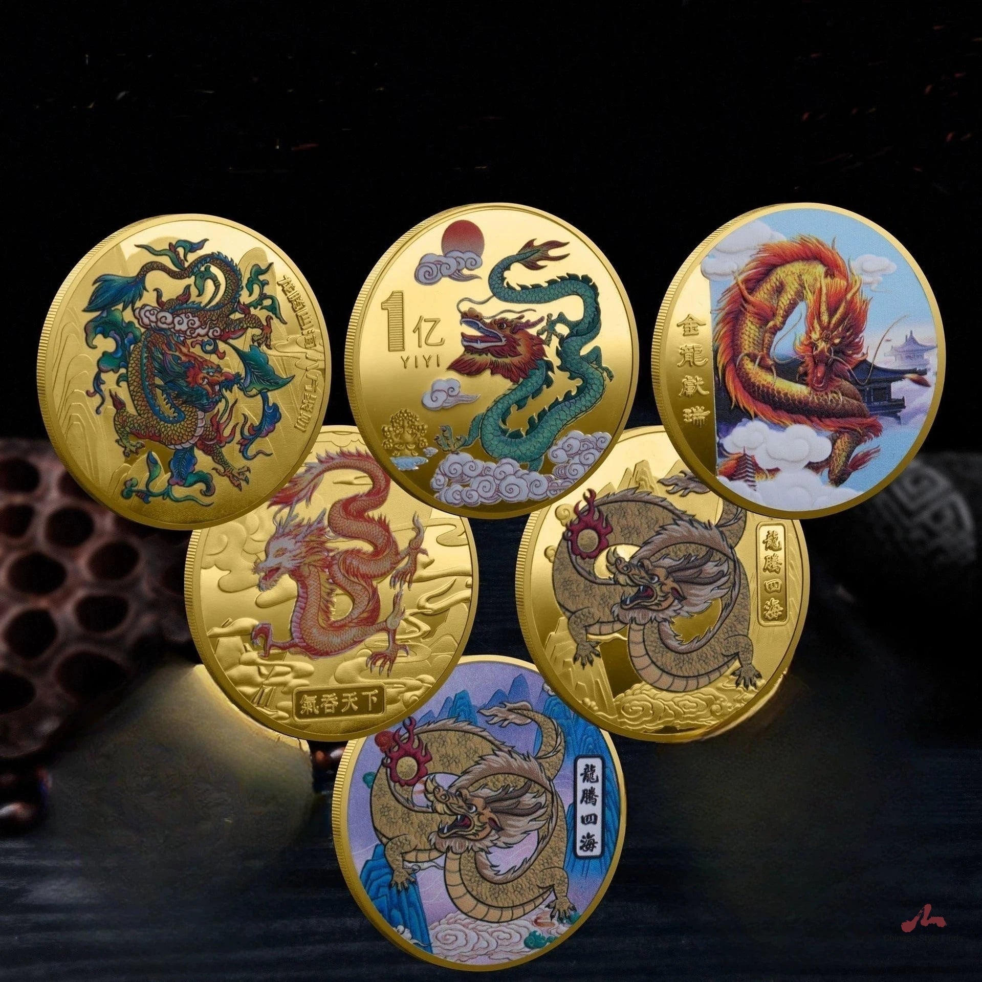 China Dragon Year Coin Chinese Dragon Zodiac Coins Unique Fengshui Gift Ideas 2377-Chinese Style Finds™