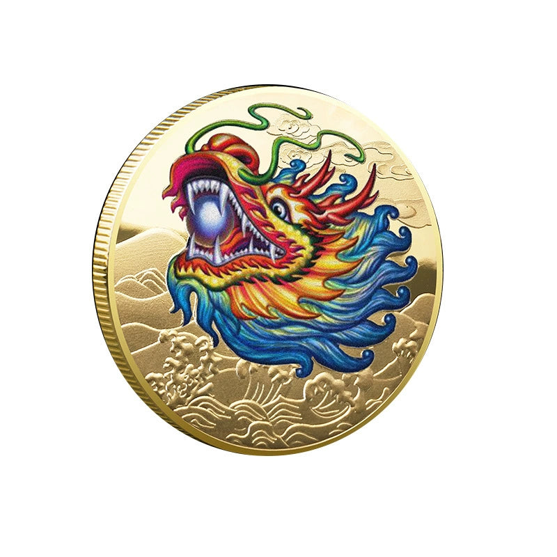 China Dragon Year Coin Zodiac Dragon age Coins Unique fengshui Gift Ideas Long 中国龙 2338-Chinese Style Finds™