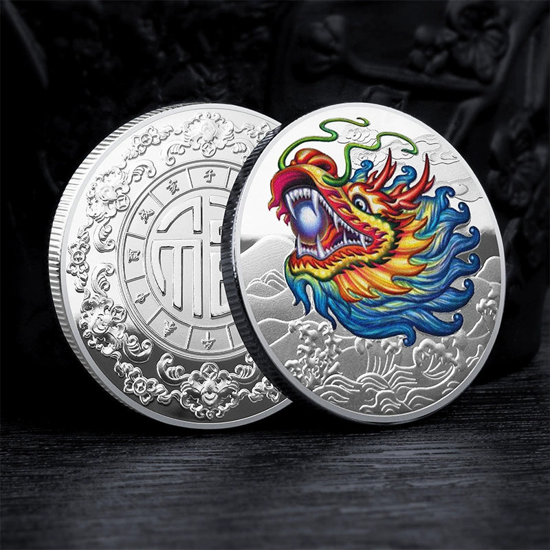 China Dragon Year Coin Zodiac Dragon age Coins Unique fengshui Gift Ideas Long 中国龙 2338-Chinese Style Finds™