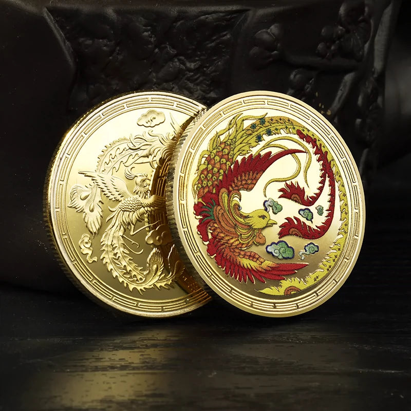 China Fengshui Coin mean Born again Coins Unique best wishes Gift Ideas Phoenix Nirvana 凤凰涅槃 2344-Chinese Style Finds™