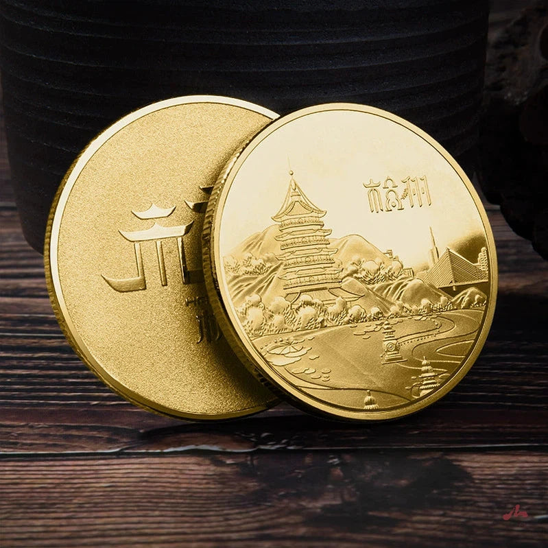 China Souvenirs Coin Trip Commemorative Coins 45mm Unique Hangzhou City Travel Gift Ideas 杭州 2285-Chinese Style Finds™