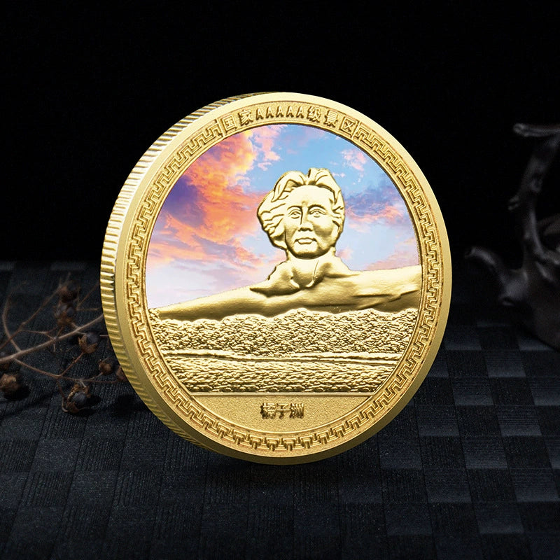 China Souvenirs Coin Trip Commemorative Coins Unique Changsha Travel Gift Ideas Orange Isle Juzizhou Island 长沙橘子洲 2193-Chinese Style Finds™