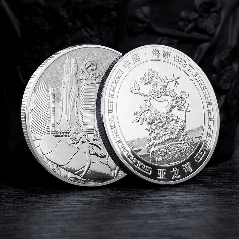 China Souvenirs Coin Trip Commemorative Coins Unique Hainan Island Sanya Travel Gift Ideas Yalong Bay 海南三亚亚龙湾 2265-Chinese Style Finds™