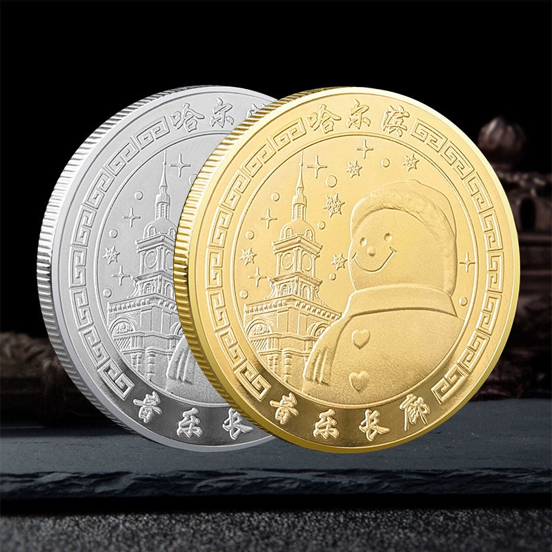 China Souvenirs Coin Trip Commemorative Coins Unique Harbin Travel Gift Ideas Ice Snow Big World 哈尔滨 2185-Chinese Style Finds™