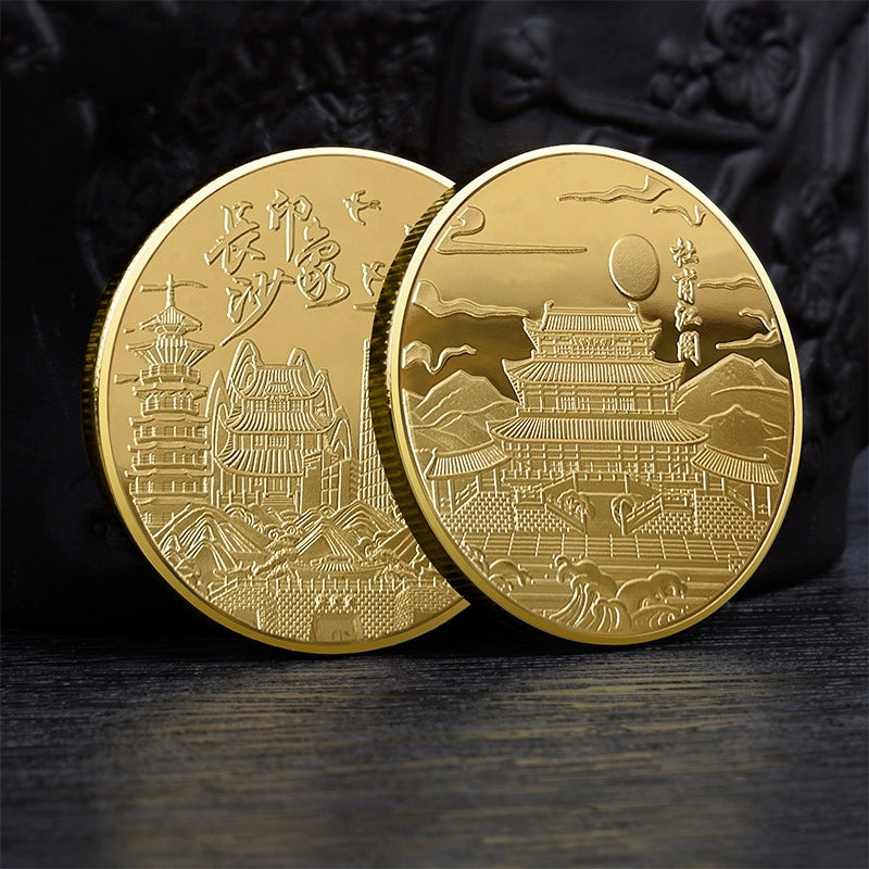 China Souvenirs Coin Trip Commemorative Coins Unique Travel Gift Ideas Changsha city Dufu Jiangge 长沙 1983-Chinese Style Finds™