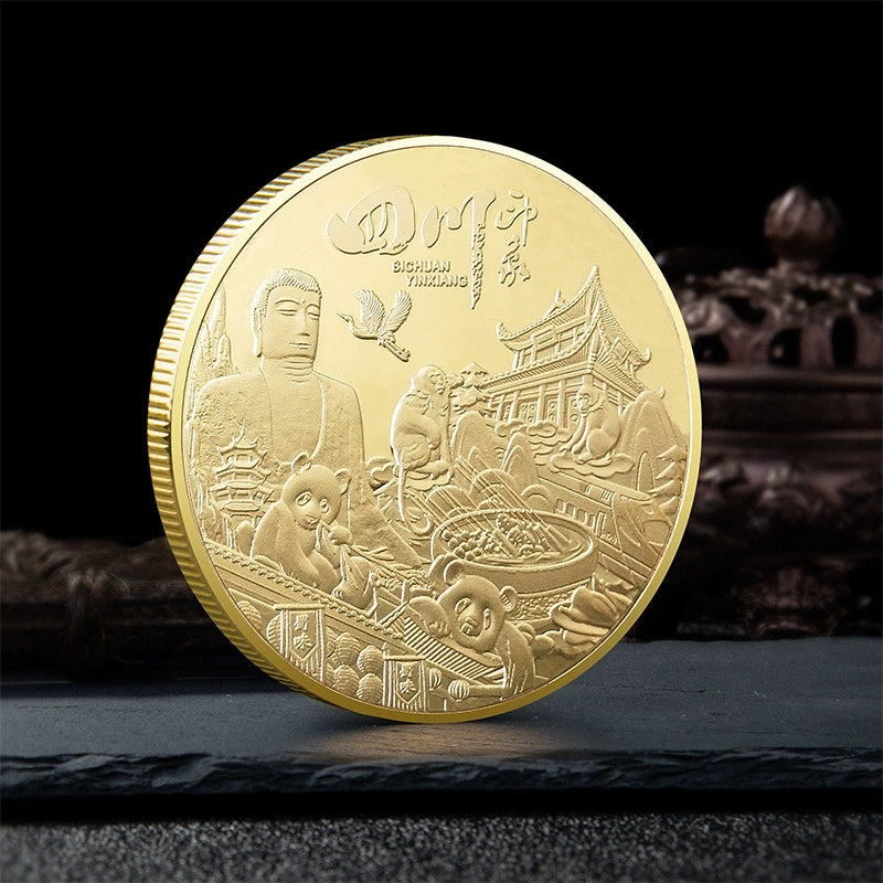 China Souvenirs Coin Trip Commemorative Coins Unique Travel Gift Ideas Daocheng Yading 四川稻城亚丁 2124-Chinese Style Finds™