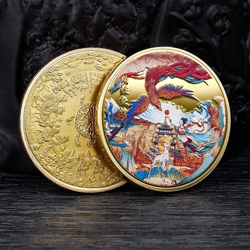 China Souvenirs Coin Trip Commemorative Coins Unique Travel Gift Ideas Dunhuang Murals 敦煌壁画 2422-Chinese Style Finds™