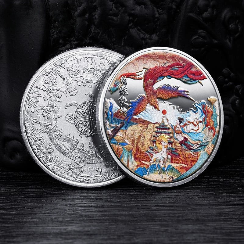 China Souvenirs Coin Trip Commemorative Coins Unique Travel Gift Ideas Dunhuang Murals 敦煌壁画 2422-Chinese Style Finds™