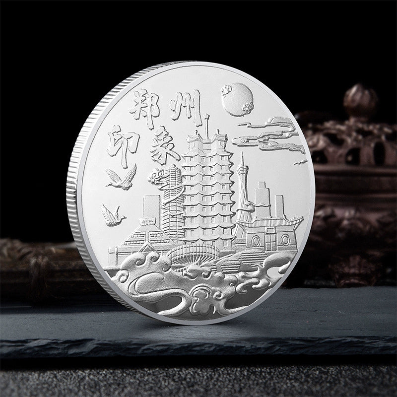 China Souvenirs Coin Trip Commemorative Coins Unique Travel Gift Ideas Emperors Yan and Huang 炎黄二帝 2191-Chinese Style Finds™