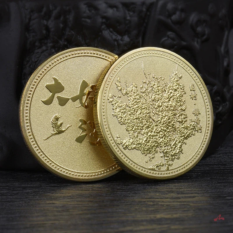 China Souvenirs Coin Trip Commemorative Coins Unique Travel Gift Ideas Ginkgo 银杏树 2209-Chinese Style Finds™