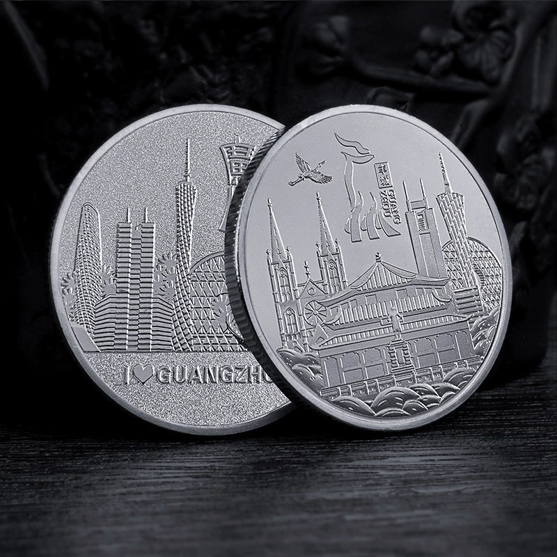 China Souvenirs Coin Trip Commemorative Coins Unique Travel Gift Ideas Guangzhou Canton Tower 广州小蛮腰 2027-Chinese Style Finds™