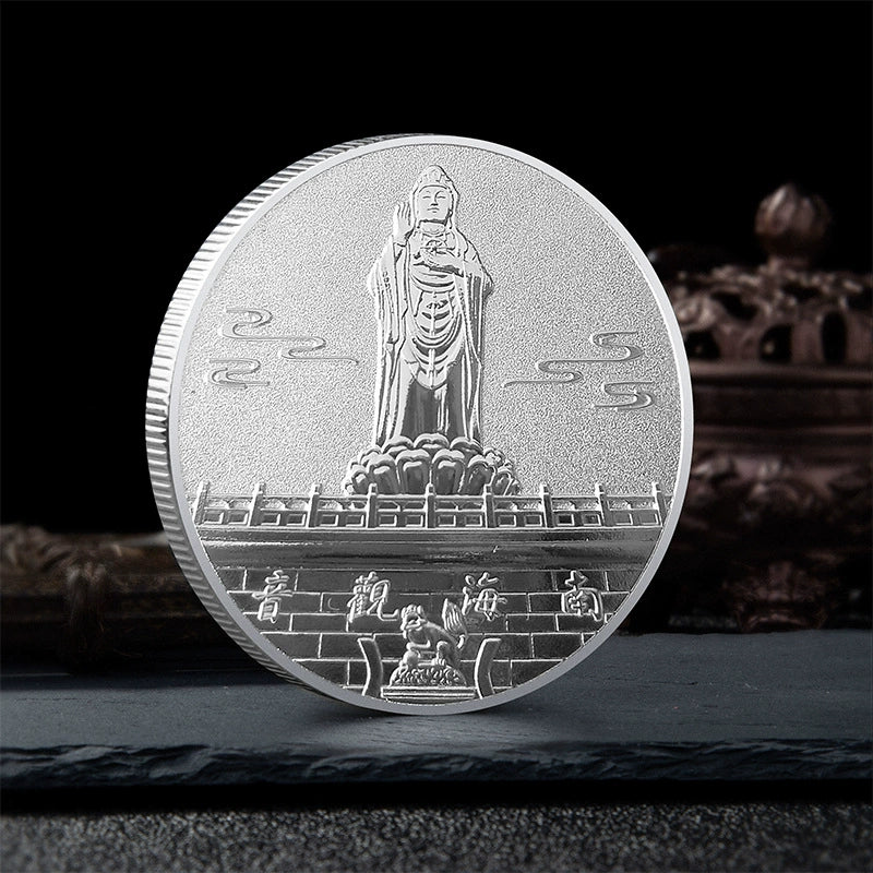 China Souvenirs Coin Trip Commemorative Coins Unique Travel Gift Ideas Guanyin Putuoshan 南海观音普陀山 2283-Chinese Style Finds™