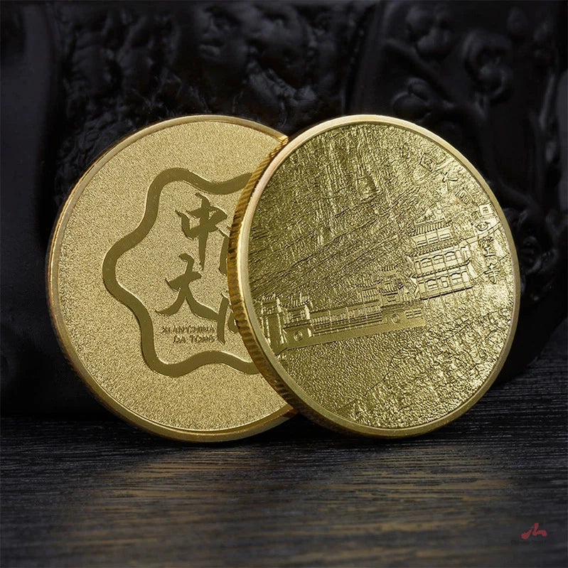 China Souvenirs Coin Trip Commemorative Coins Unique Travel Gift Ideas Hanging Temple 大同悬空寺 2207-Chinese Style Finds™