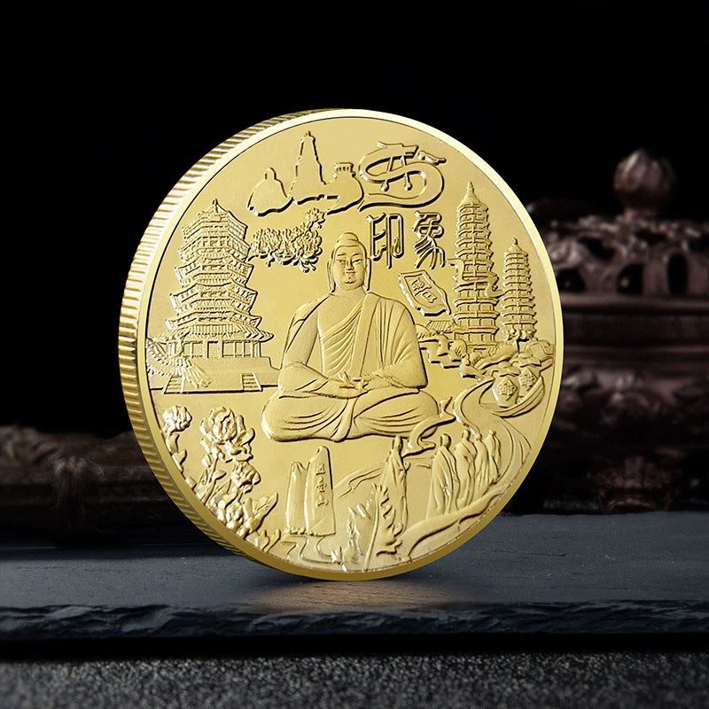 China Souvenirs Coin Trip Commemorative Coins Unique Travel Gift Ideas Jinci Temple 山西晋祠 2084-Chinese Style Finds™