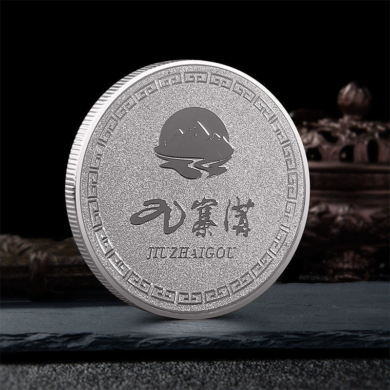 China Souvenirs Coin Trip Commemorative Coins Unique Travel Gift Ideas Jiuzhaigou Valley National Park 四川九寨沟 2275-Chinese Style Finds™