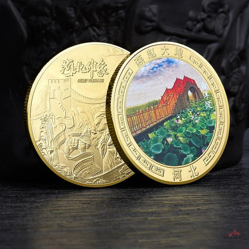 China Souvenirs Coin Trip Commemorative Coins Unique Travel Gift Ideas Lake Baiyangdian 河北白洋淀 2112-Chinese Style Finds™