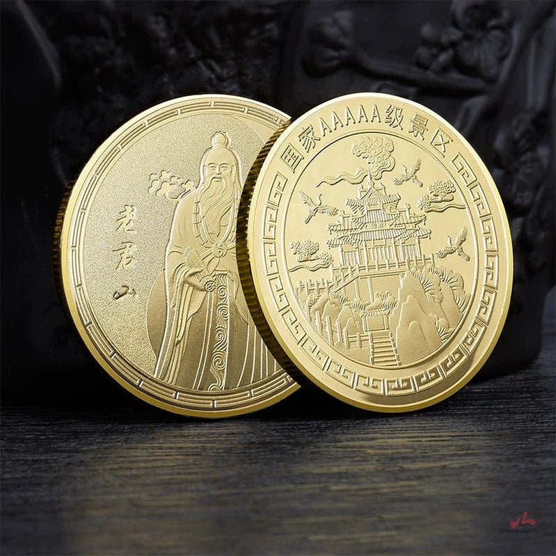 China Souvenirs Coin Trip Commemorative Coins Unique Travel Gift Ideas Laojun Mountain 老君山 2245-Chinese Style Finds™