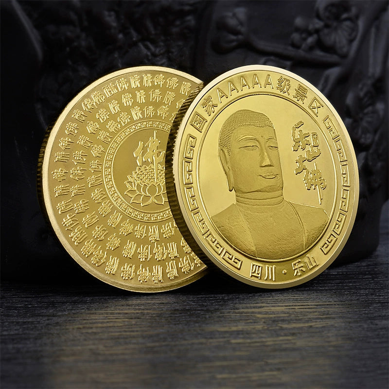 China Souvenirs Coin Trip Commemorative Coins Unique Travel Gift Ideas Leshan Giant Buddha 乐山大佛 2279-Chinese Style Finds™