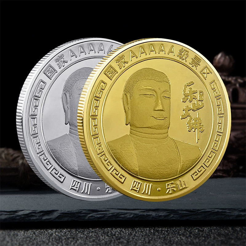 China Souvenirs Coin Trip Commemorative Coins Unique Travel Gift Ideas Leshan Giant Buddha 乐山大佛 2279-Chinese Style Finds™