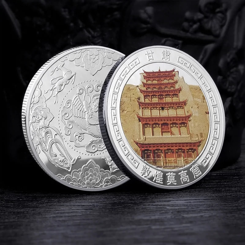 China Souvenirs Coin Trip Commemorative Coins Unique Travel Gift Ideas Mogao Caves 莫高窟 2243-Chinese Style Finds™