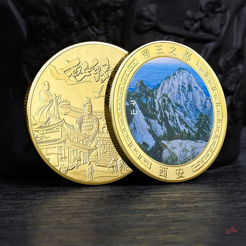 China Souvenirs Coin Trip Commemorative Coins Unique Travel Gift Ideas Mount Hua Shan 西安华山 2132-Chinese Style Finds™