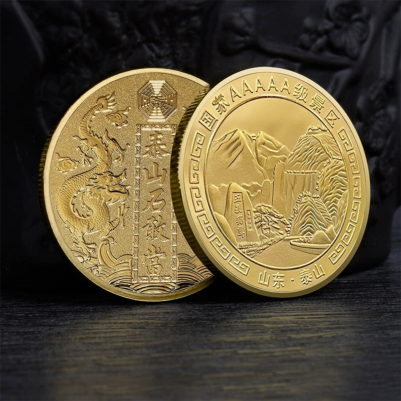 China Souvenirs Coin Trip Commemorative Coins Unique Travel Gift Ideas Mount Tai 泰山 1933-Chinese Style Finds™